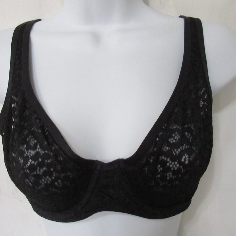 Gap Body Bra 32D‎ Black Demi Underwire Sheer